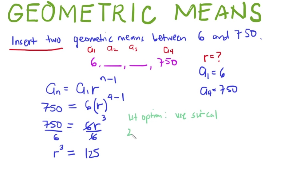 geometric mean formula